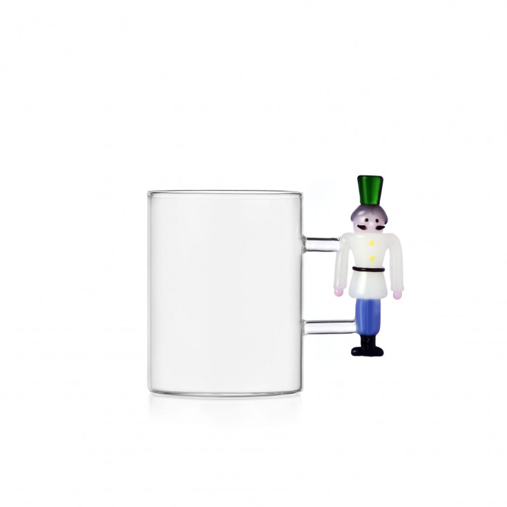 Mug in vetro con soldatino