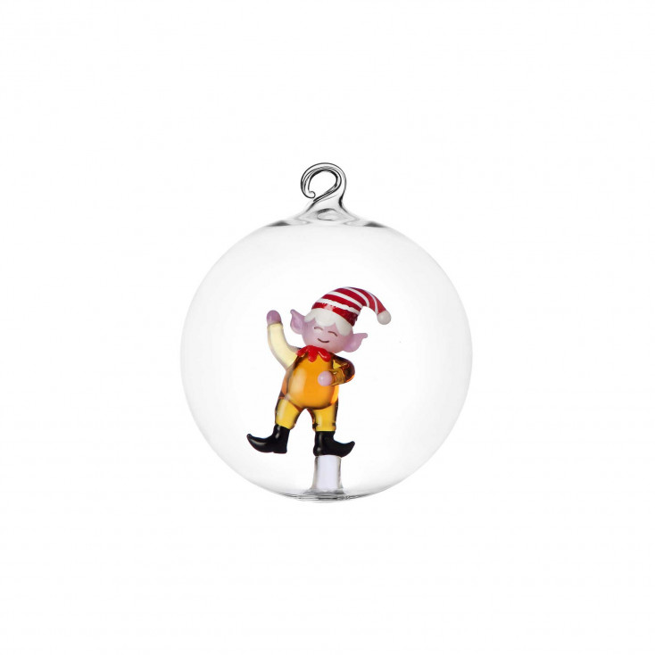 Palla di Natale elfo con bastoncino