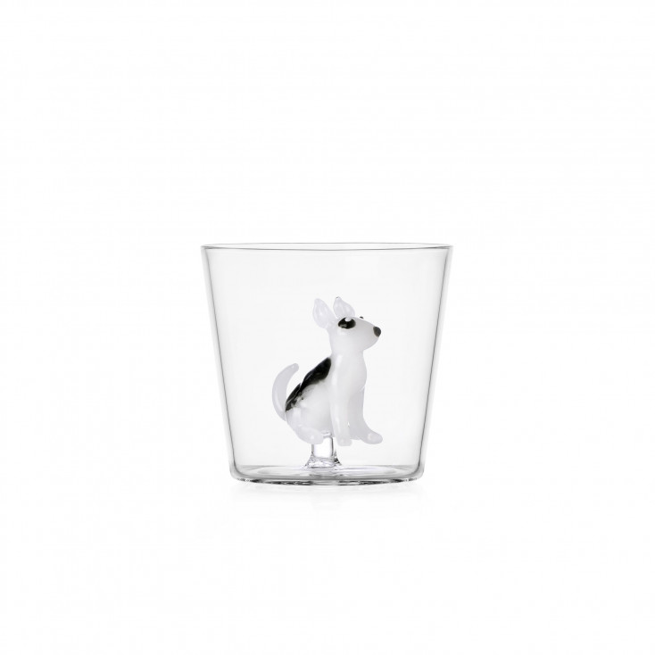 Tumbler in vetro con Bull Terrier