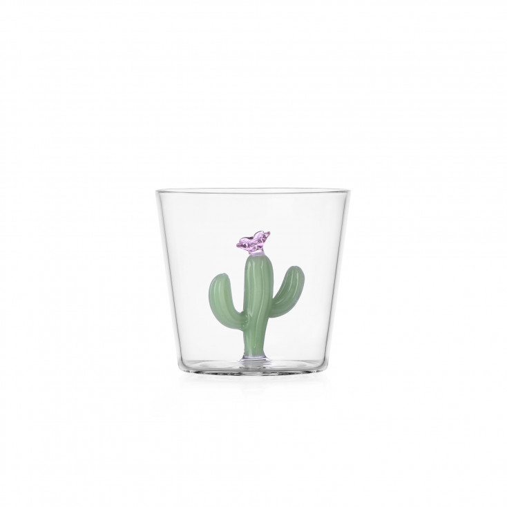 Tumbler in vetro dal design moderno con Cactus
