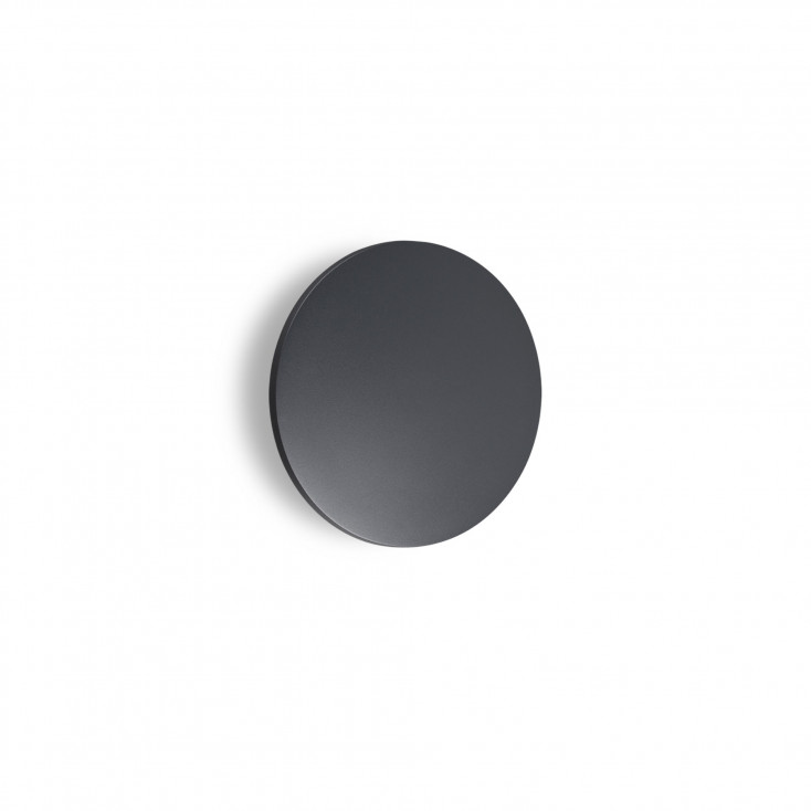 Applique a led da esterno rotonda grande in alluminio e diffusore in vetro