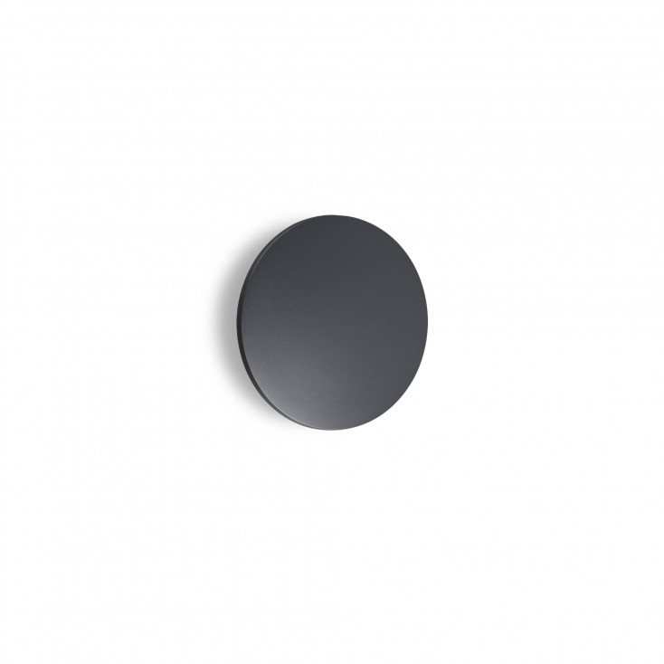 Applique a led da esterno rotonda media in alluminio e diffusore in vetro