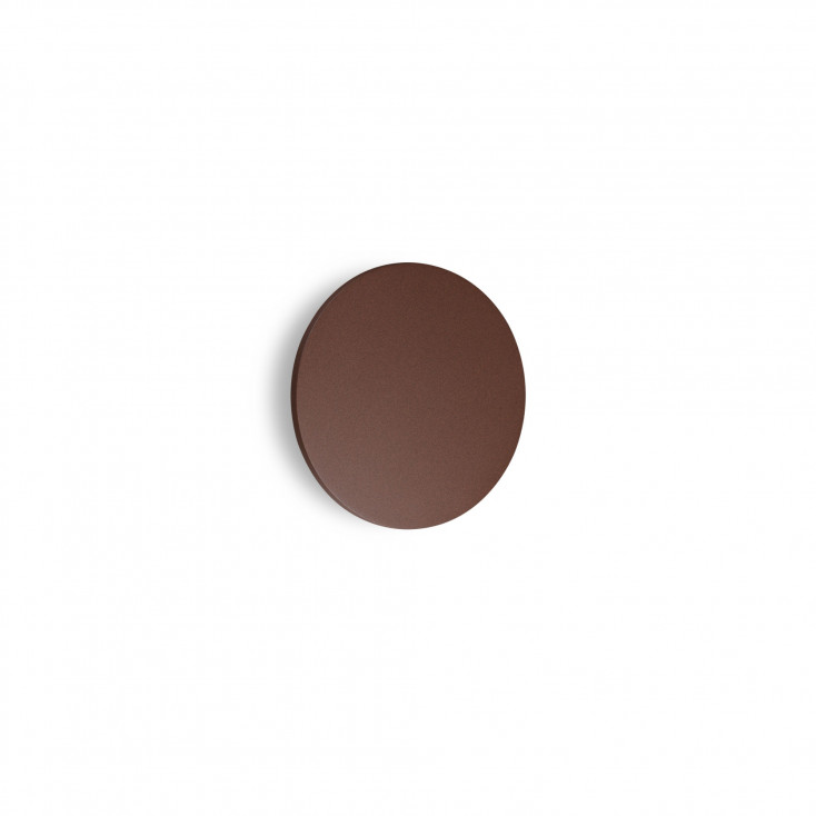 Applique a led da esterno rotonda media in alluminio e diffusore in vetro