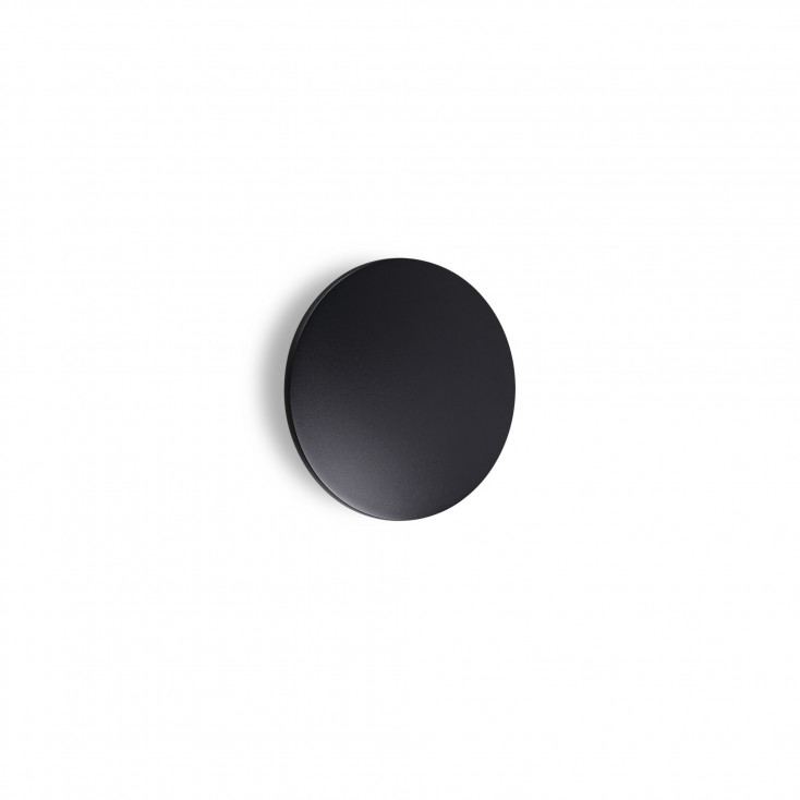 Applique a led da esterno rotonda media in alluminio e diffusore in vetro