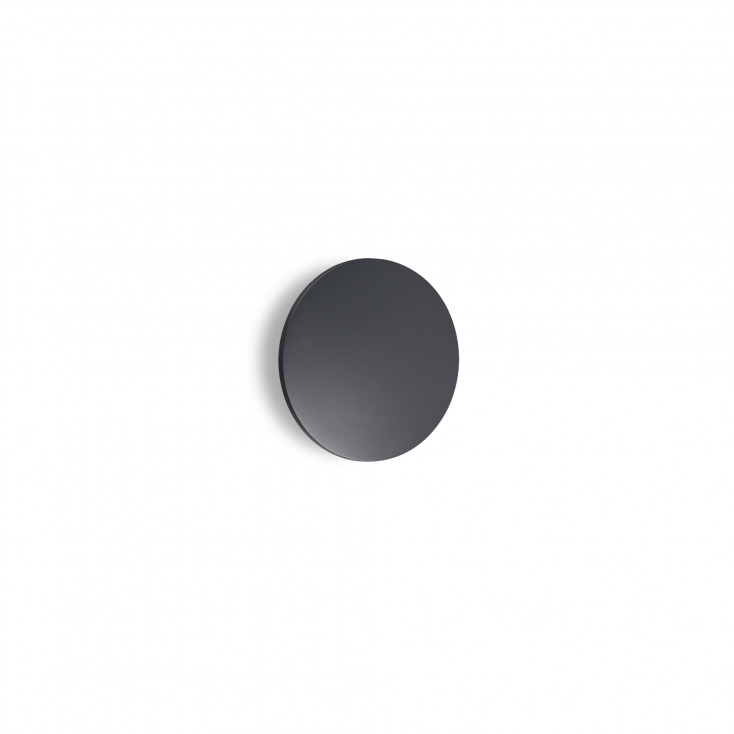 Applique a led da esterno rotonda piccola in alluminio e diffusore in vetro
