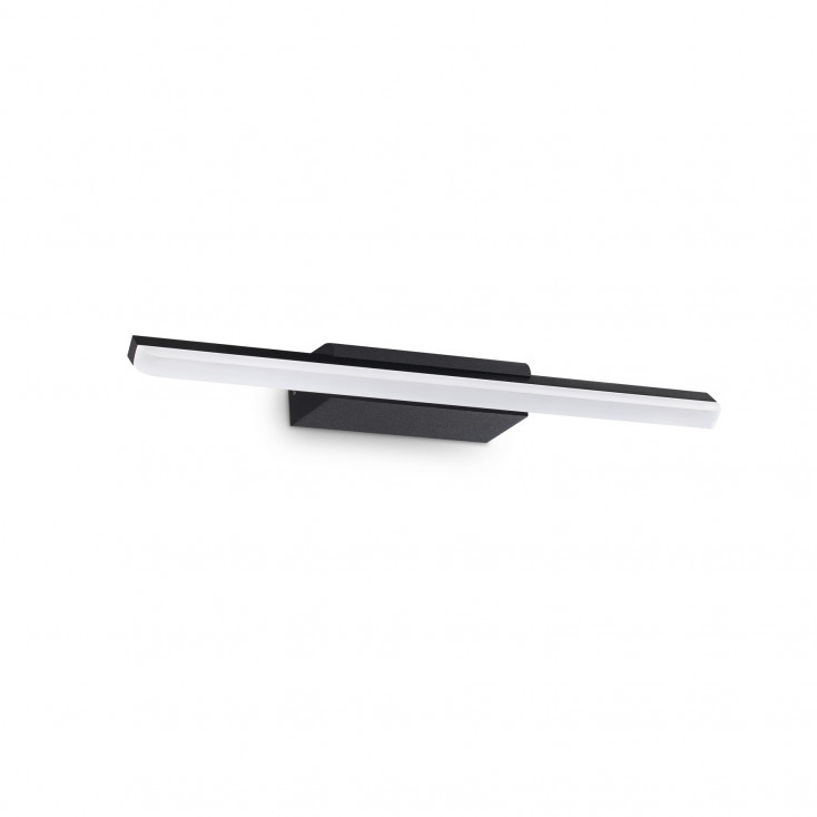 Applique a led da parete struttura corta in metallo e diffusore satinato