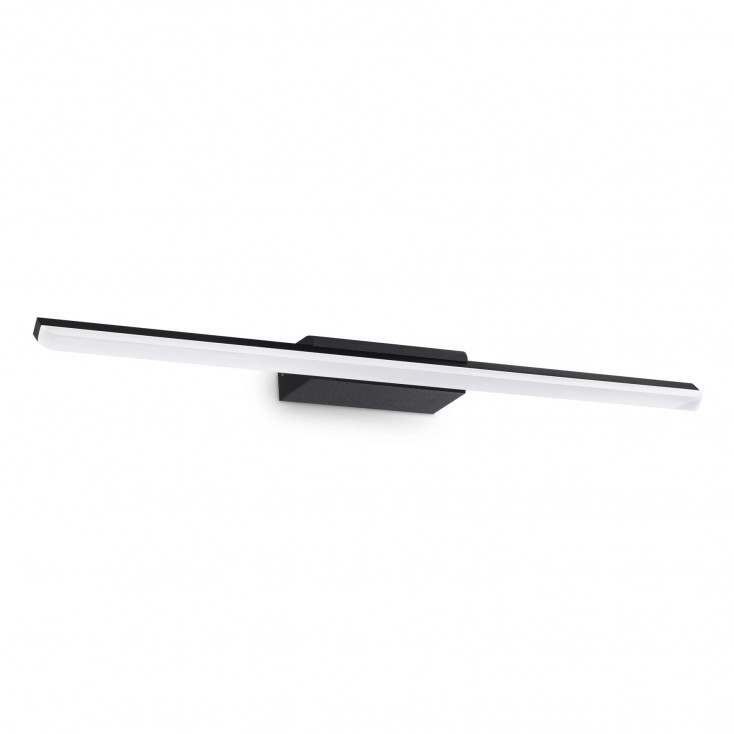 Applique a led da parete struttura media in metallo e diffusore satinato