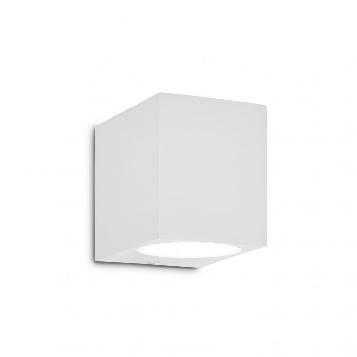 Applique a led esterno struttura bassa in alluminio e doppio diffusore in vetro