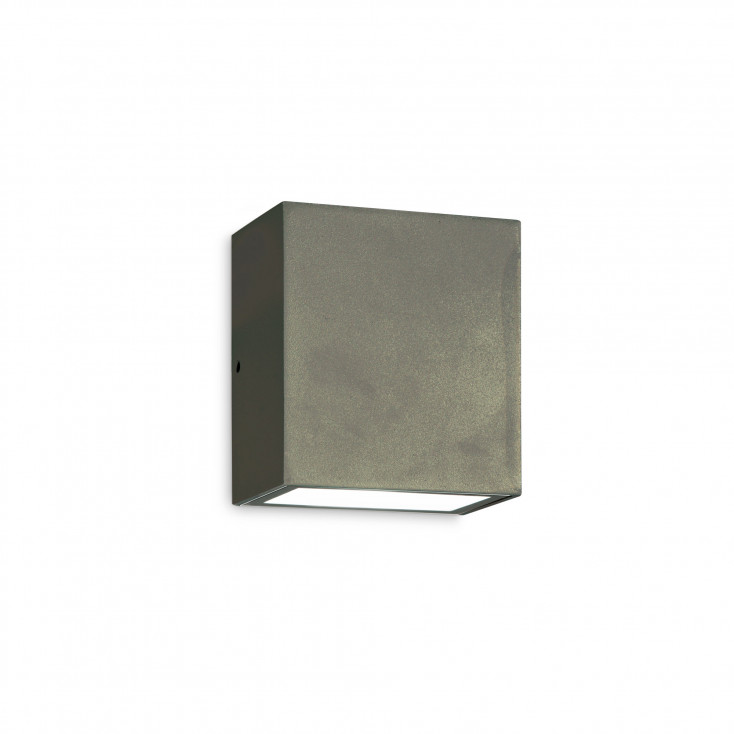Applique a led esterno struttura in alluminio e doppio diffusore in vetro