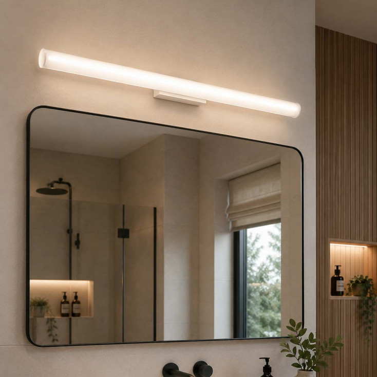 Applique a led lunga con struttura in alluminio e diffusore in policarbonato