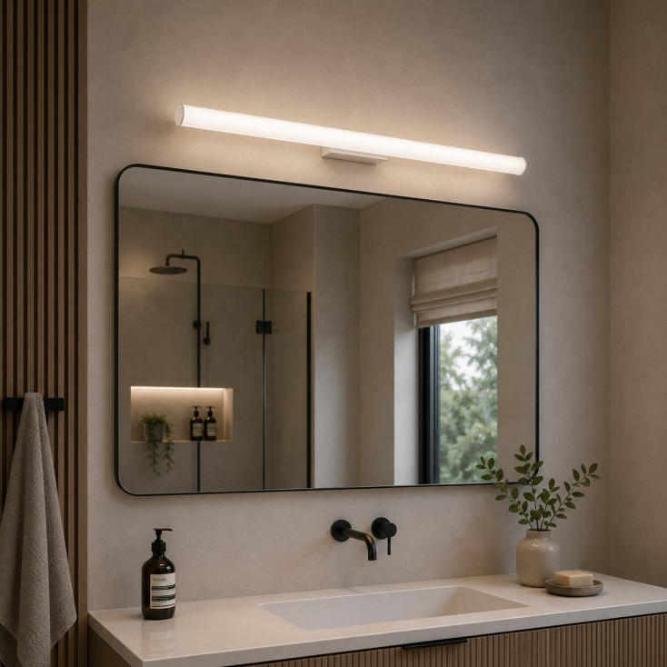 Applique a led media con struttura in alluminio e diffusore in policarbonato