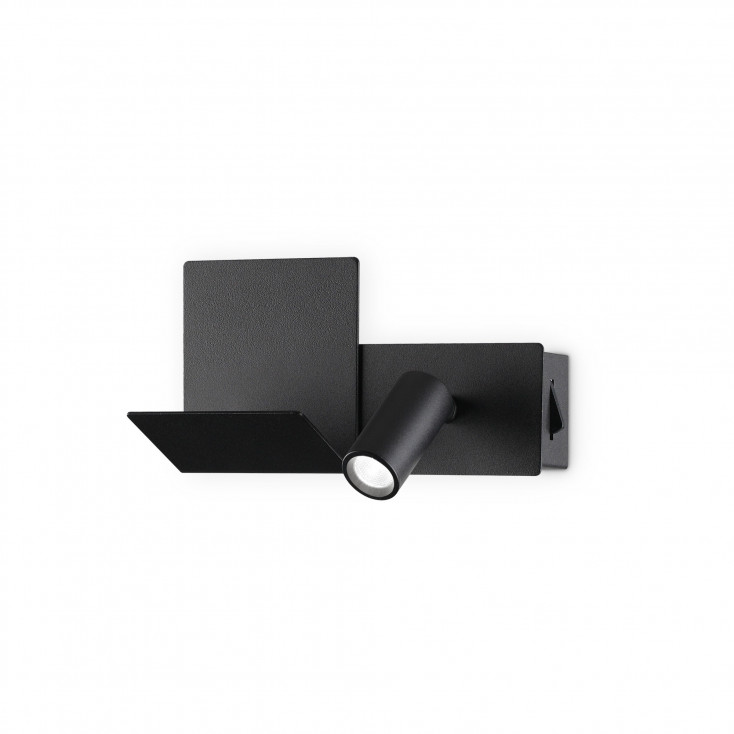 Applique con diffusore tubolare a led orientabile posizione sinistra e presa USB