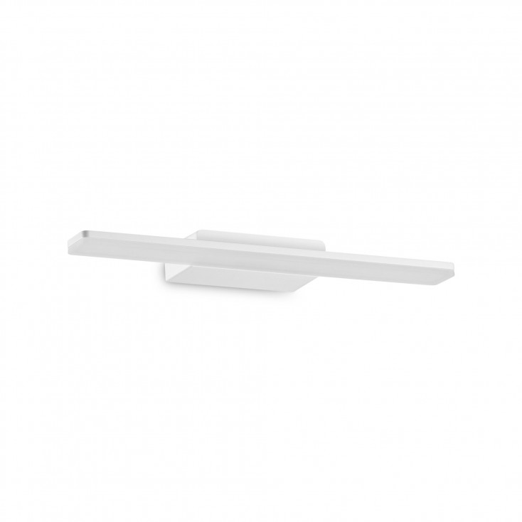 Applique con led struttura in alluminio corta e diffusore in acrilico satinato