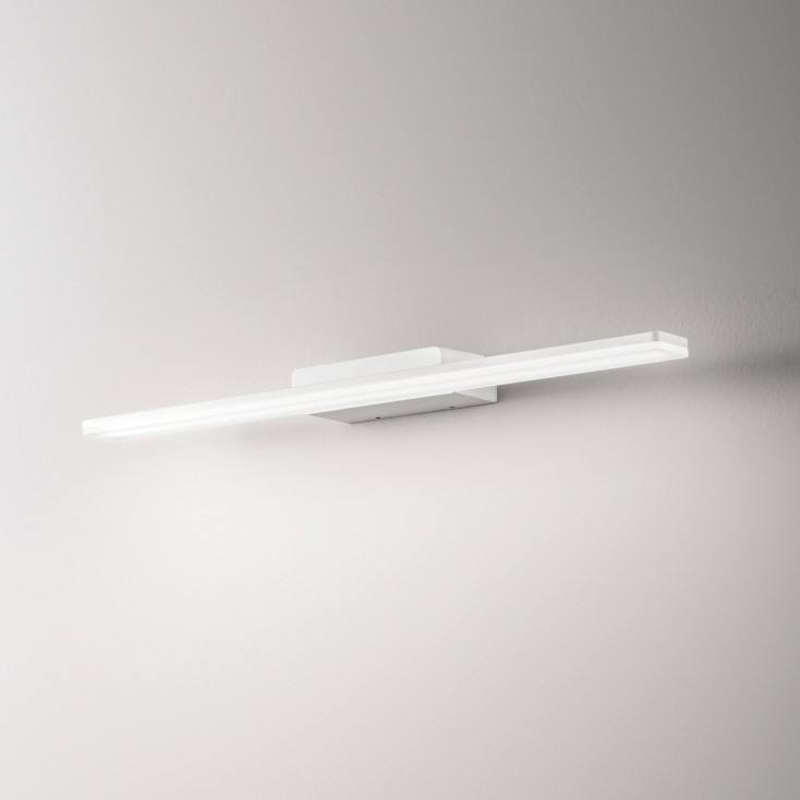 Applique con led struttura in alluminio media e diffusore in acrilico satinato