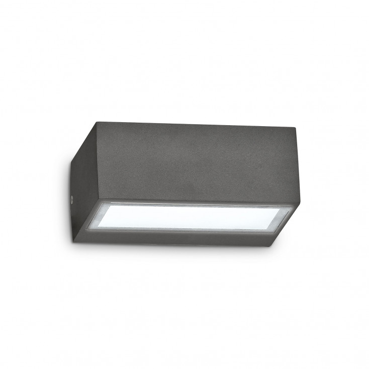 Applique da esterno con struttura in alluminio e 2 diffusori in vetro