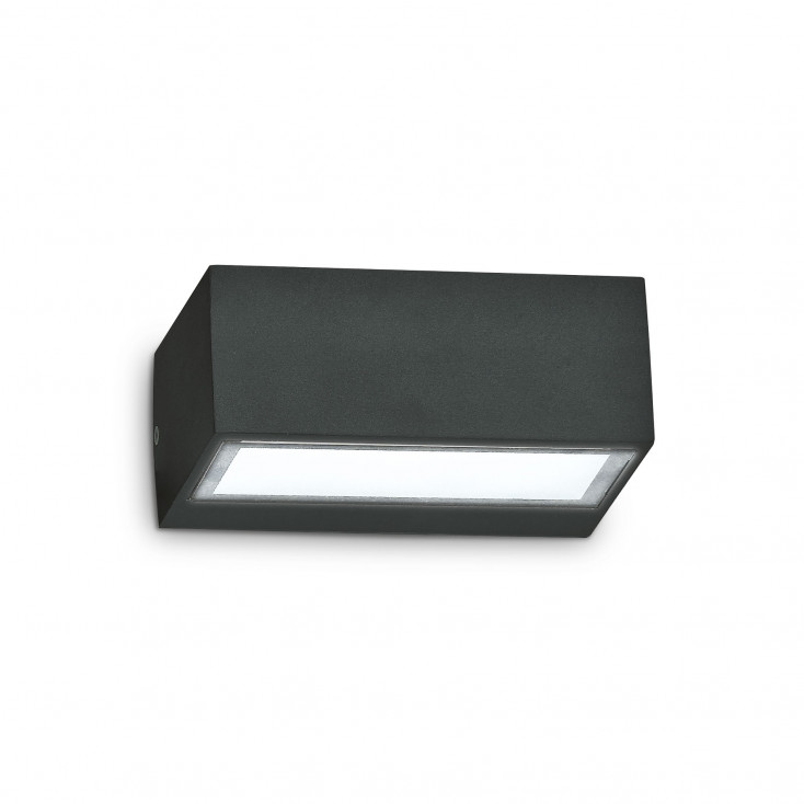 Applique da esterno con struttura in alluminio e 2 diffusori in vetro