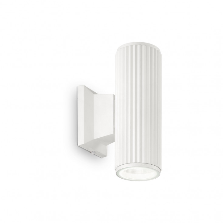 Applique da esterno con struttura in alluminio e doppio diffusore in vetro