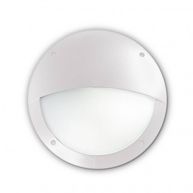 Applique da esterno con struttura in resina e diffuosre a mezzaluna
