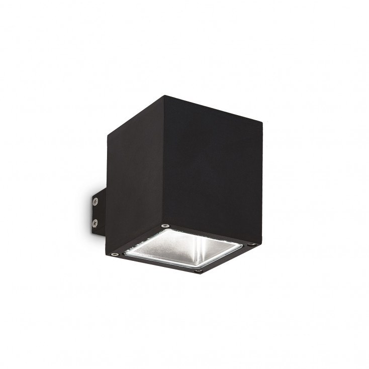 Applique da esterno in alluminio con doppio diffusore quadrato in vetro pirex