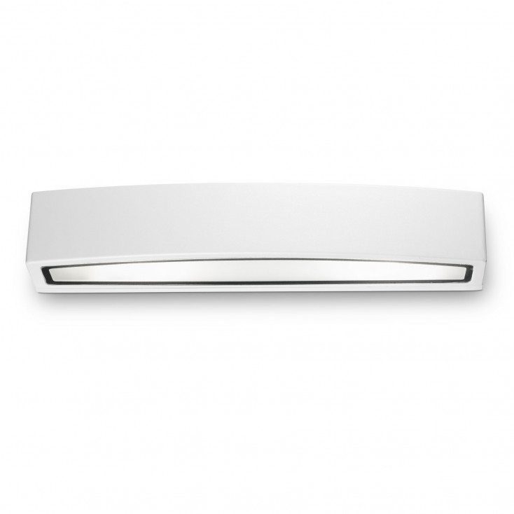 Applique da esterno lunga con struttura in alluminio e 2 diffusori in vetro