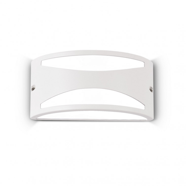Applique da esterno struttura in alluminio arrotondata e diffusore in acrilico