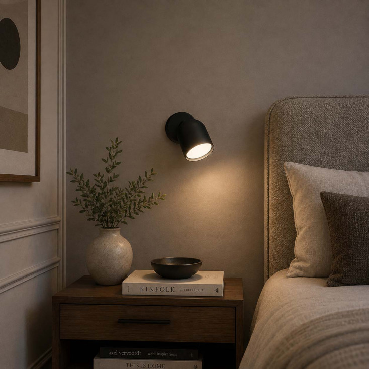 Applique da parete a led con diffusore in metallo orientabile