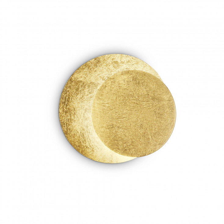 Applique da parete a led con struttura in metallo a disco