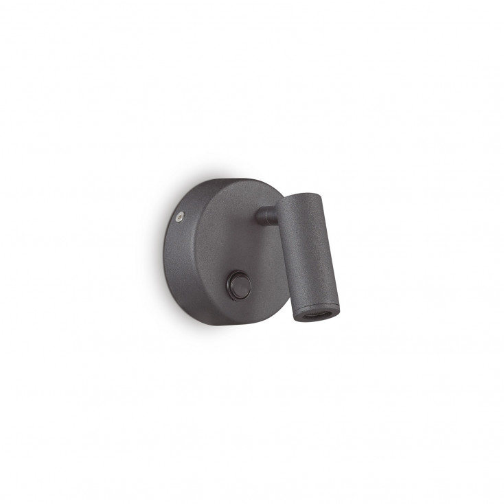 Applique da parete con base rotonda e diffusore a led orientabile