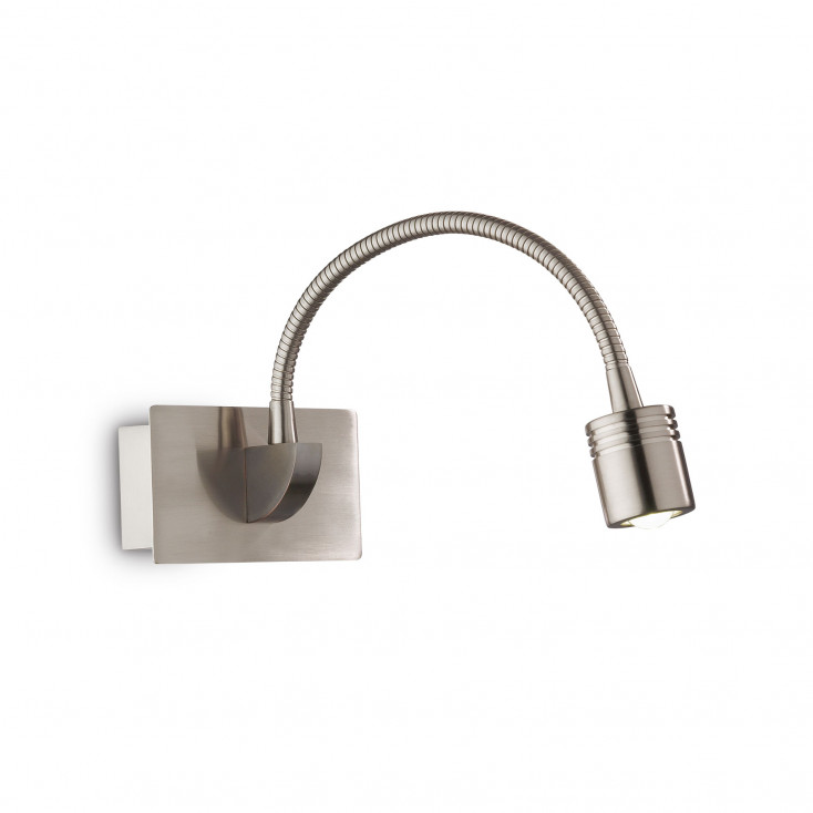 Applique da parete con diffusore a led a braccio flessibile in metallo