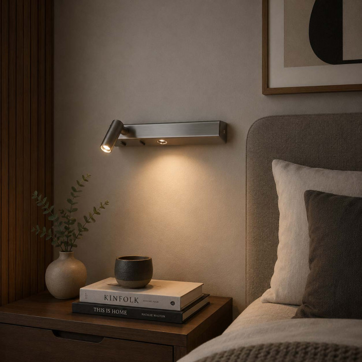 Applique da parete con diffusore tubolare a led orientabile posizione destra