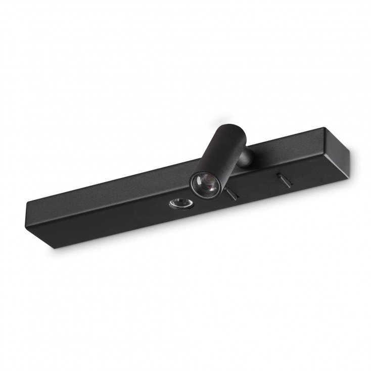 Applique da parete con diffusore tubolare a led orientabile posizione sinistra