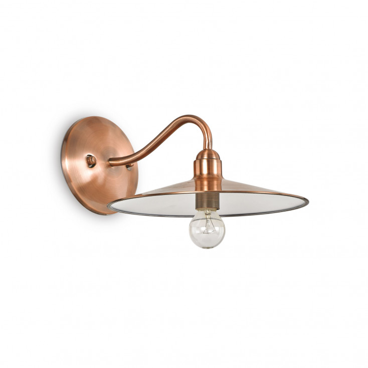 Applique da parete rustica con struttura interamente in metallo