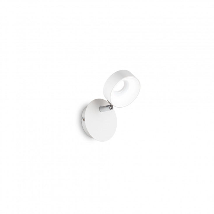 Applique moderna con struttura in metallo con diffusore a led orientabile