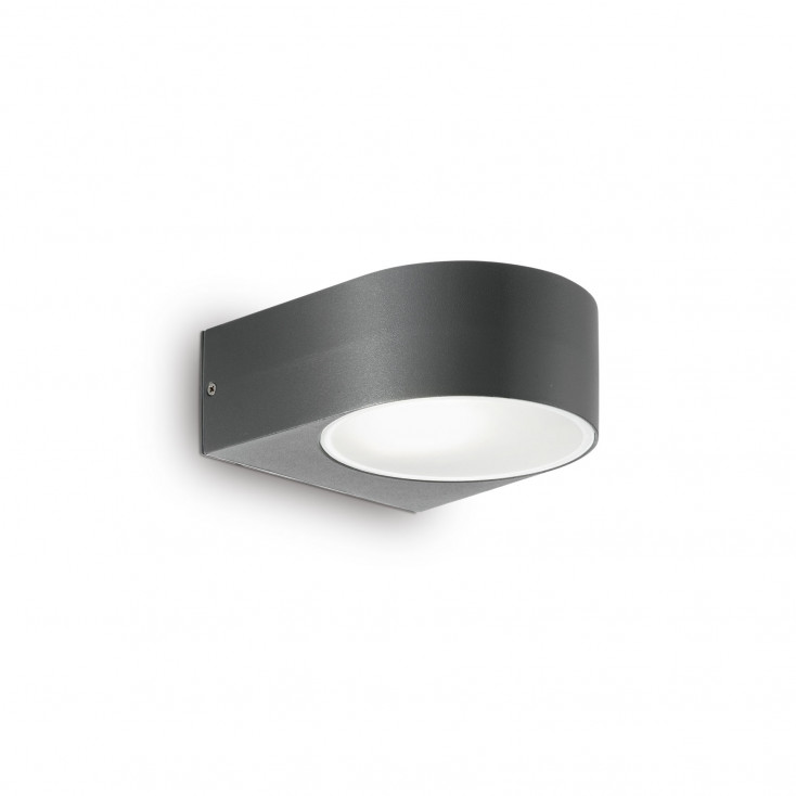 Applique per esterni in alluminio e doppio diffusore in vetro temperato