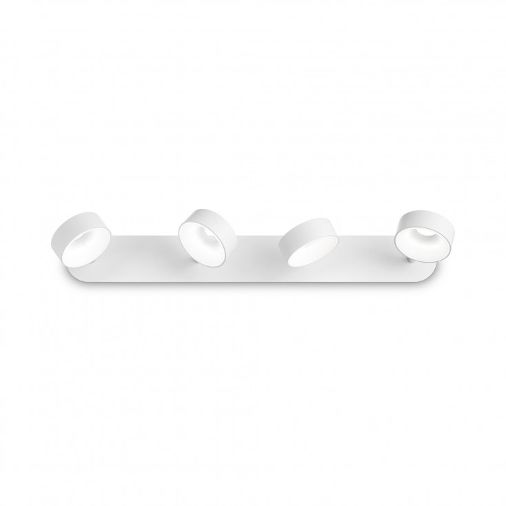 Faretti da soffitto a led con struttura in metallo e 4 diffuosri orientabili