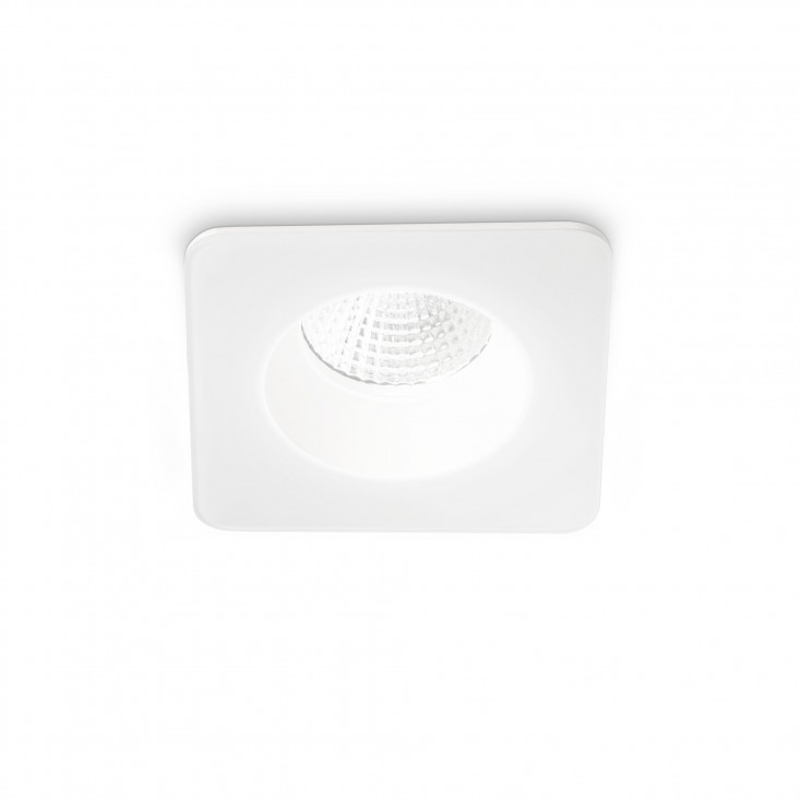 Faretto da incaso a led con struttura in alluminio quadrata