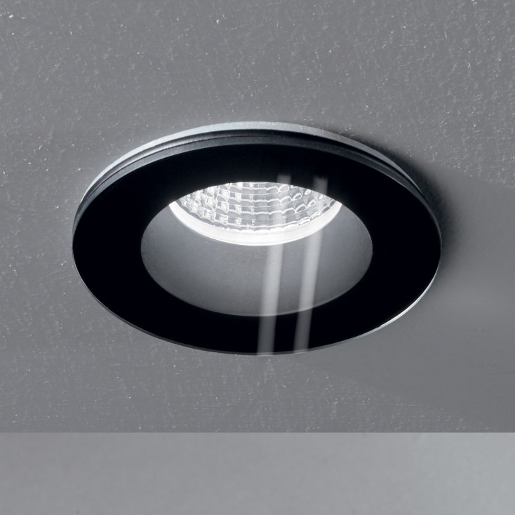 Faretto da incaso a led con struttura in alluminio rotonda
