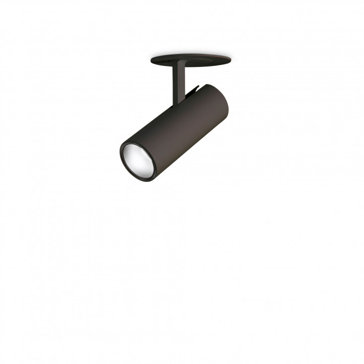 Faretto da incasso a led con struttura in alluminio e diffusore orientabile