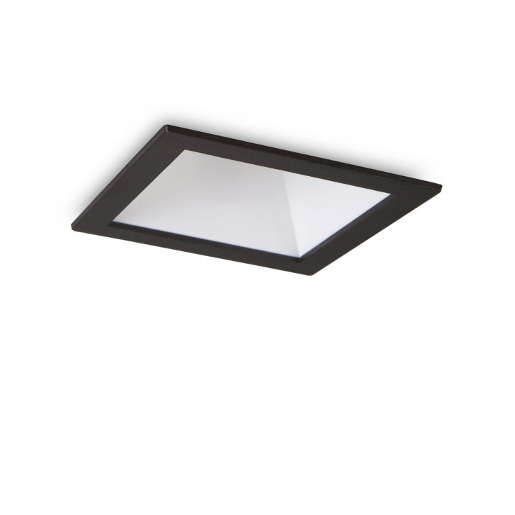 Faretto da incasso a led con struttura in allumnio quadrato