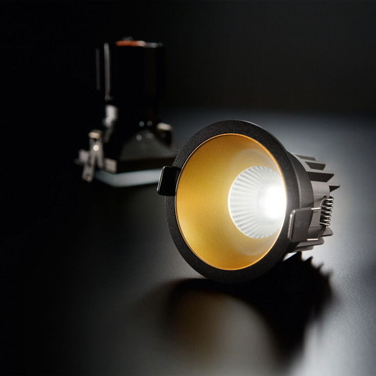 Faretto da incasso medio a led con struttura in allumnio rotondo