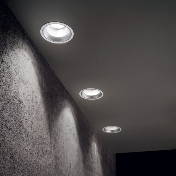 Faretto da incasso medio a led con struttura rotonda in alluminio