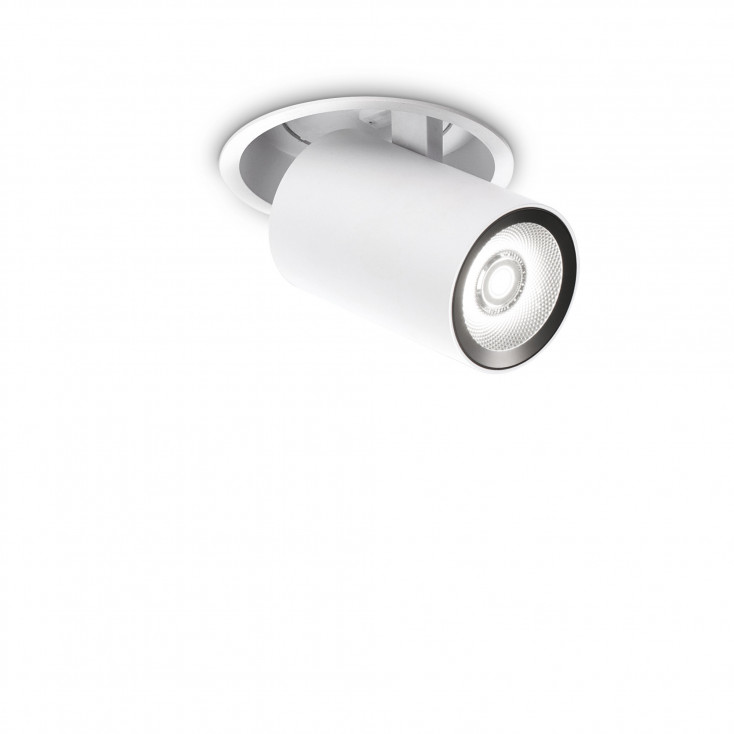 Faretto da incasso piccolo a led struttura in alluminio e diffusore orientabile