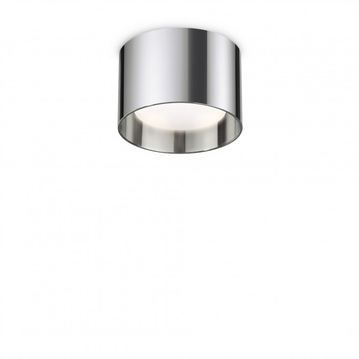 Faretto da soffitto con struttura in alluminio rotonda e diffusore in acrilico