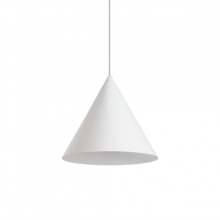 Lampada a sospenione moderna grande con diffusore in metallo verniciato
