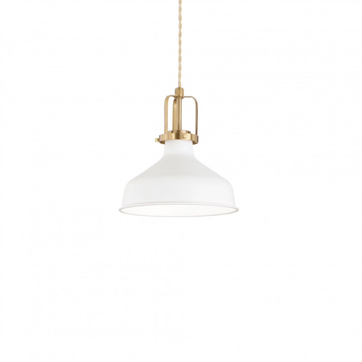 Lampada a sospensione con diffusore in metallo piccolo dal design industrial
