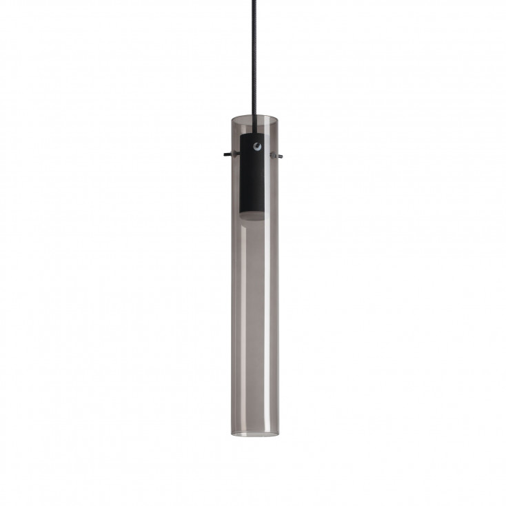 Lampada a sospensione con singolo diffusore in vetro dal design moderno