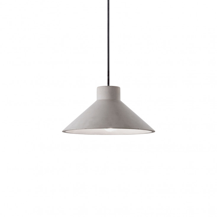 Lampada a sospensione con singolo diffusore moderno in cemento versione 5