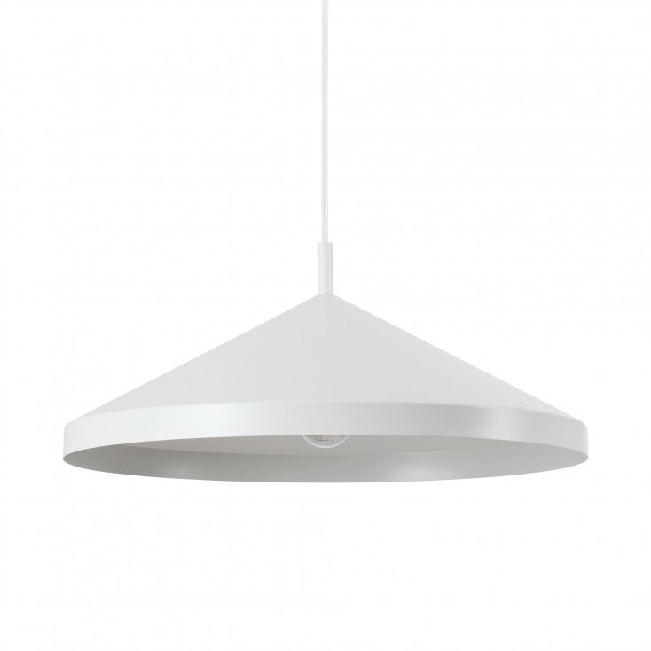 Lampada a sospensione moderna con diffusore in metallo grande