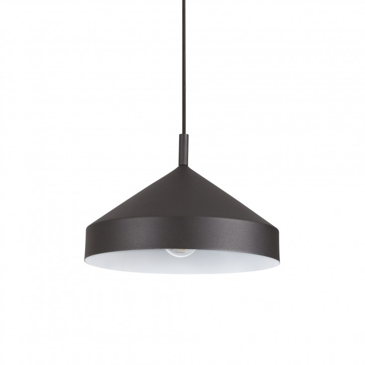 Lampada a sospensione moderna con diffusore in metallo medio