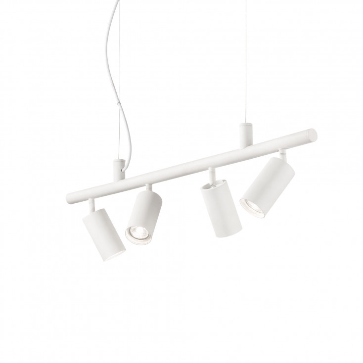 Lampada a sospensione piccola con 4 faretti orientabili